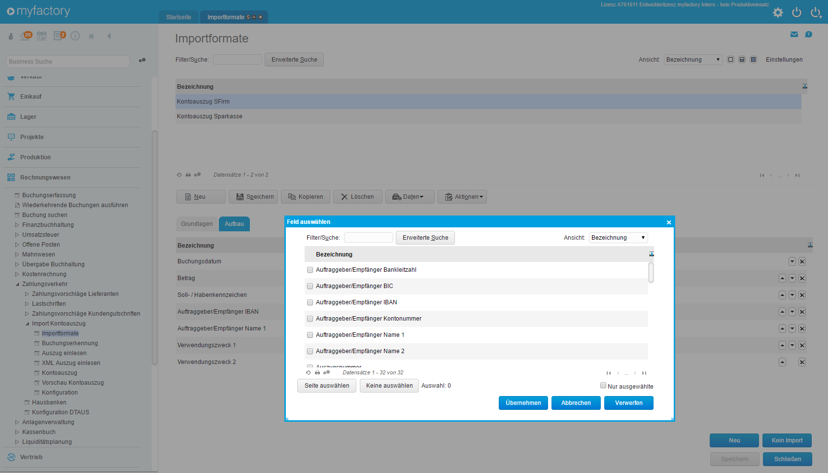 flexible Schnittstellen für den Import 